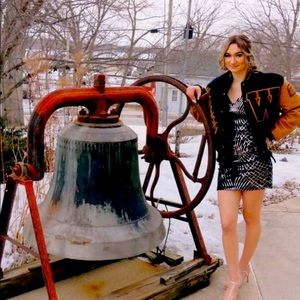 Formal Black dress with silver sparkles